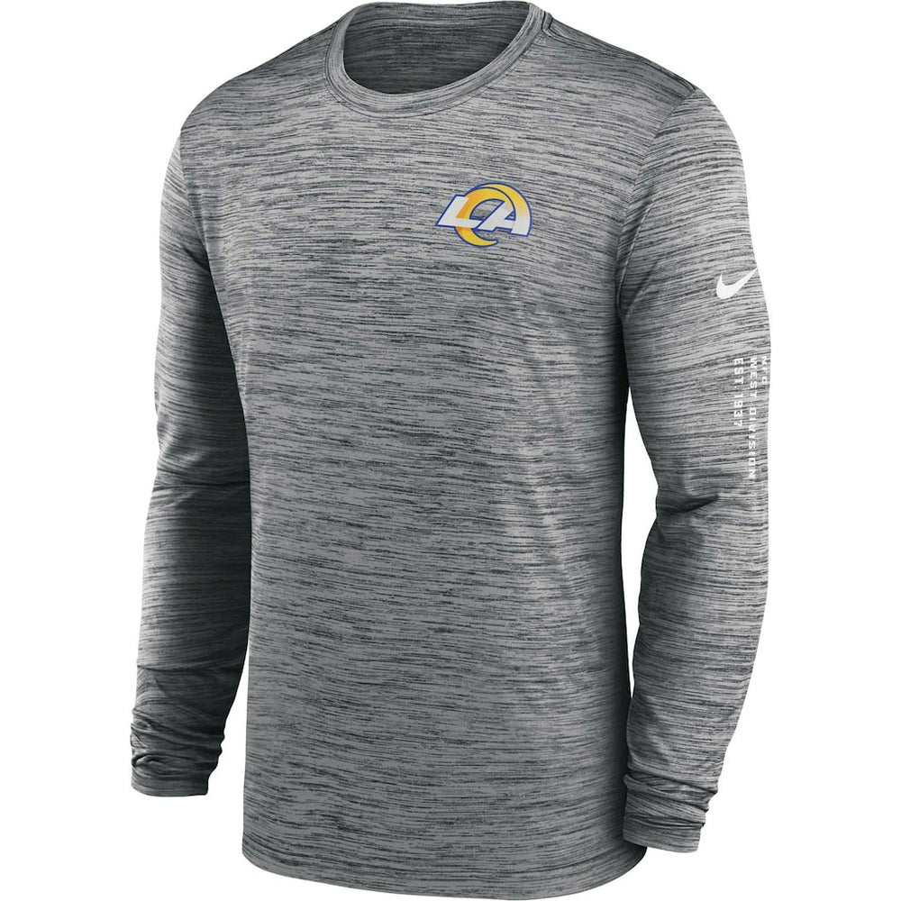Los Angeles Rams Velocity Long Sleeve T-Shirt - Anthracite | Nike outlet