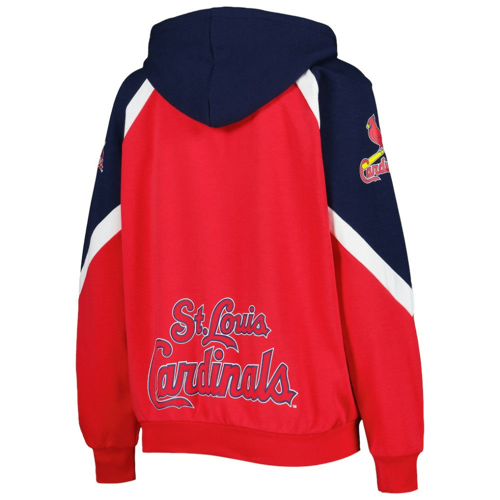 St. Louis Cardinals Starter Women's Hail Mary Full-Zip Hoodie - Red/Navy