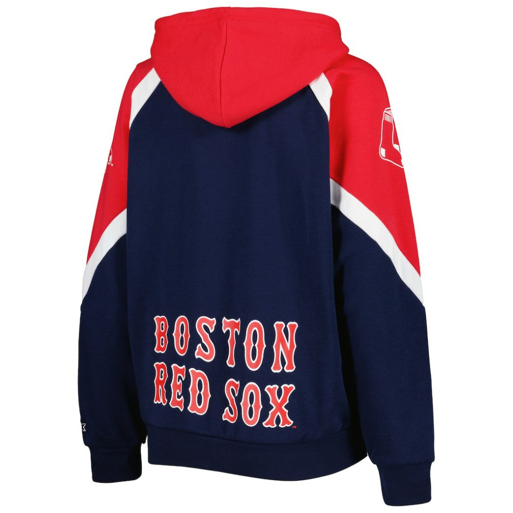 Boston Red Sox Starter Women's Hail Mary Full-Zip Hoodie - Navy/Red