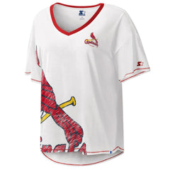 St. Louis Cardinals Starter Women's Perfect Game V-Neck T-Shirt - White