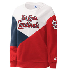 St. Louis Cardinals Starter Women's Shutout Pullover Sweatshirt - White/Red