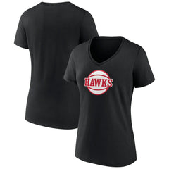 Atlanta Hawks Women's Alternate Logo V-Neck T-Shirt - Black on sale