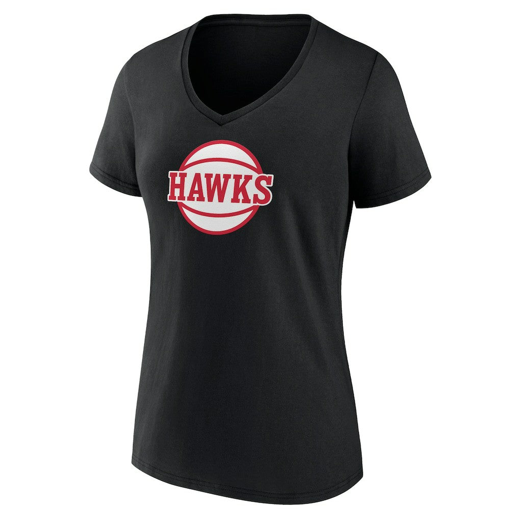 Atlanta Hawks Women's Alternate Logo V-Neck T-Shirt - Black on sale