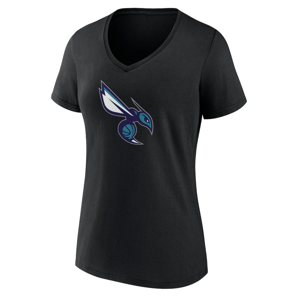 Charlotte Hornets Women's Alternate Logo V-Neck T-Shirt - Black cheap