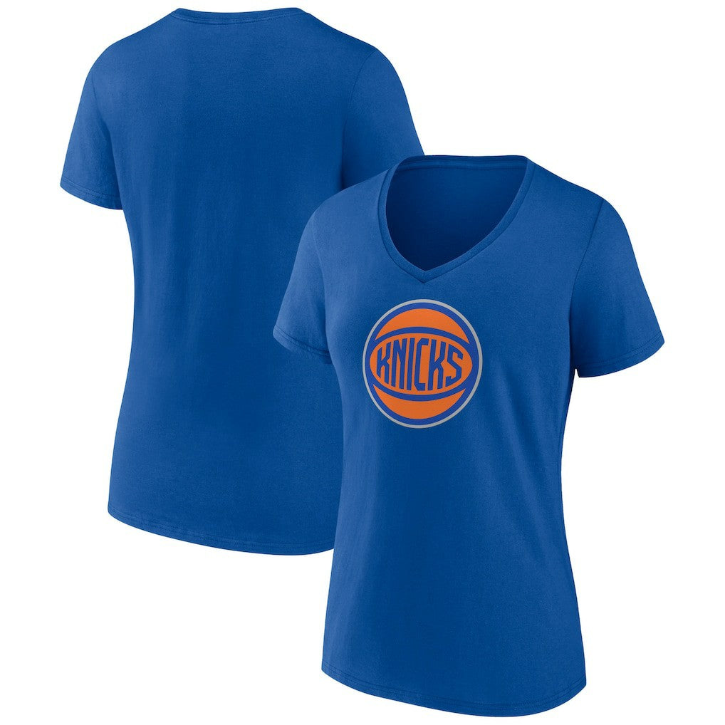 New York Knicks Women's Alternate Logo V-Neck T-Shirt - Royal sale