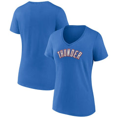 Oklahoma City Thunder Women's Alternate Logo V-Neck T-Shirt - Blue outlet