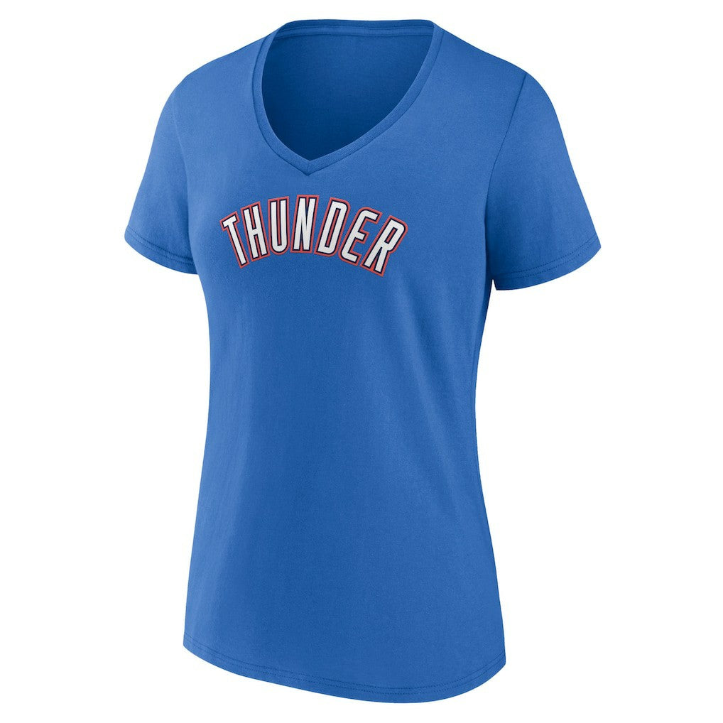Oklahoma City Thunder Women's Alternate Logo V-Neck T-Shirt - Blue outlet