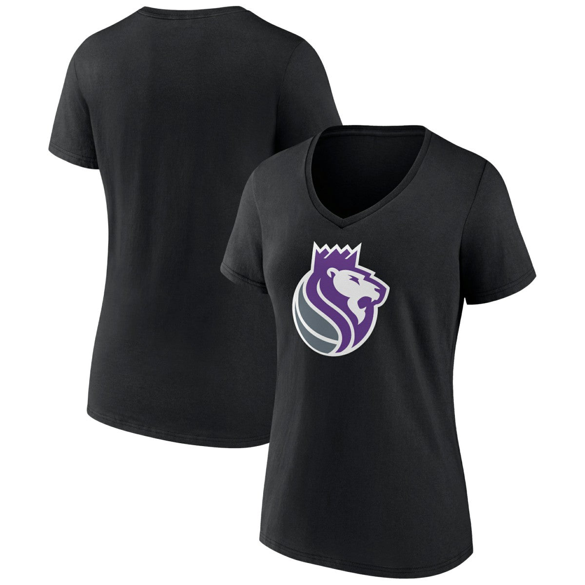 Sacramento Kings Women's Alternate Logo V-Neck T-Shirt - Black shop