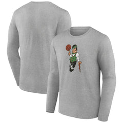 Boston Celtics Alternate Logo Long Sleeve T-Shirt - Gray for sale