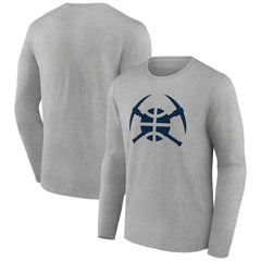 Denver Nuggets Alternate Logo Long Sleeve T-Shirt sale - Gray sale