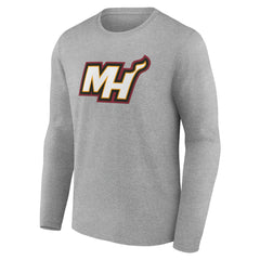 Miami Heat Alternate Logo Long Sleeve T-Shirt - Gray outlet