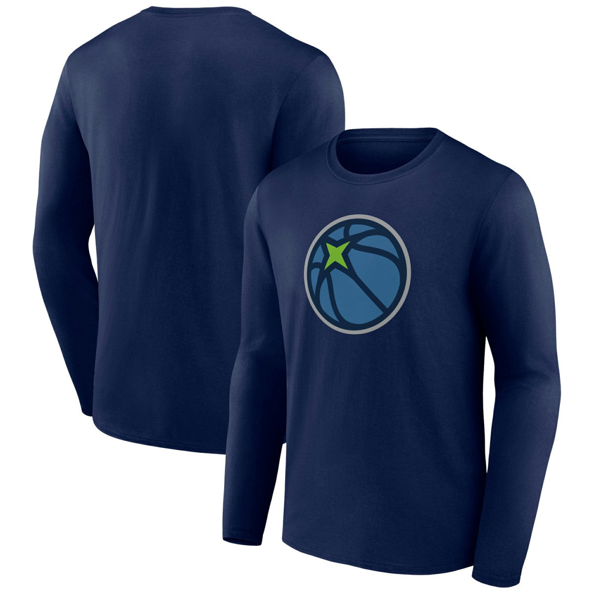 Minnesota Timberwolves Alternate Logo Long Sleeve T-Shirt - Navy cheap