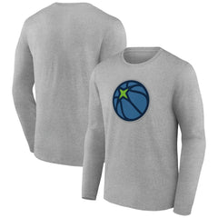 Minnesota Timberwolves Alternate Logo Long Sleeve T-Shirt - Gray for sale