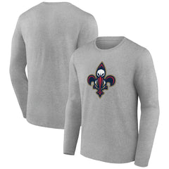 New Orleans Pelicans Alternate Logo Long Sleeve T-Shirt - Gray outlet