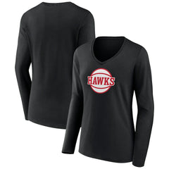 Atlanta Hawks Women's Alternate Logo V-Neck Long Sleeve T-Shirt - Black online