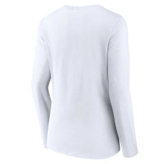 Brooklyn Nets Women's Alternate Logo V-Neck Long Sleeve T-Shirt - White for sale
