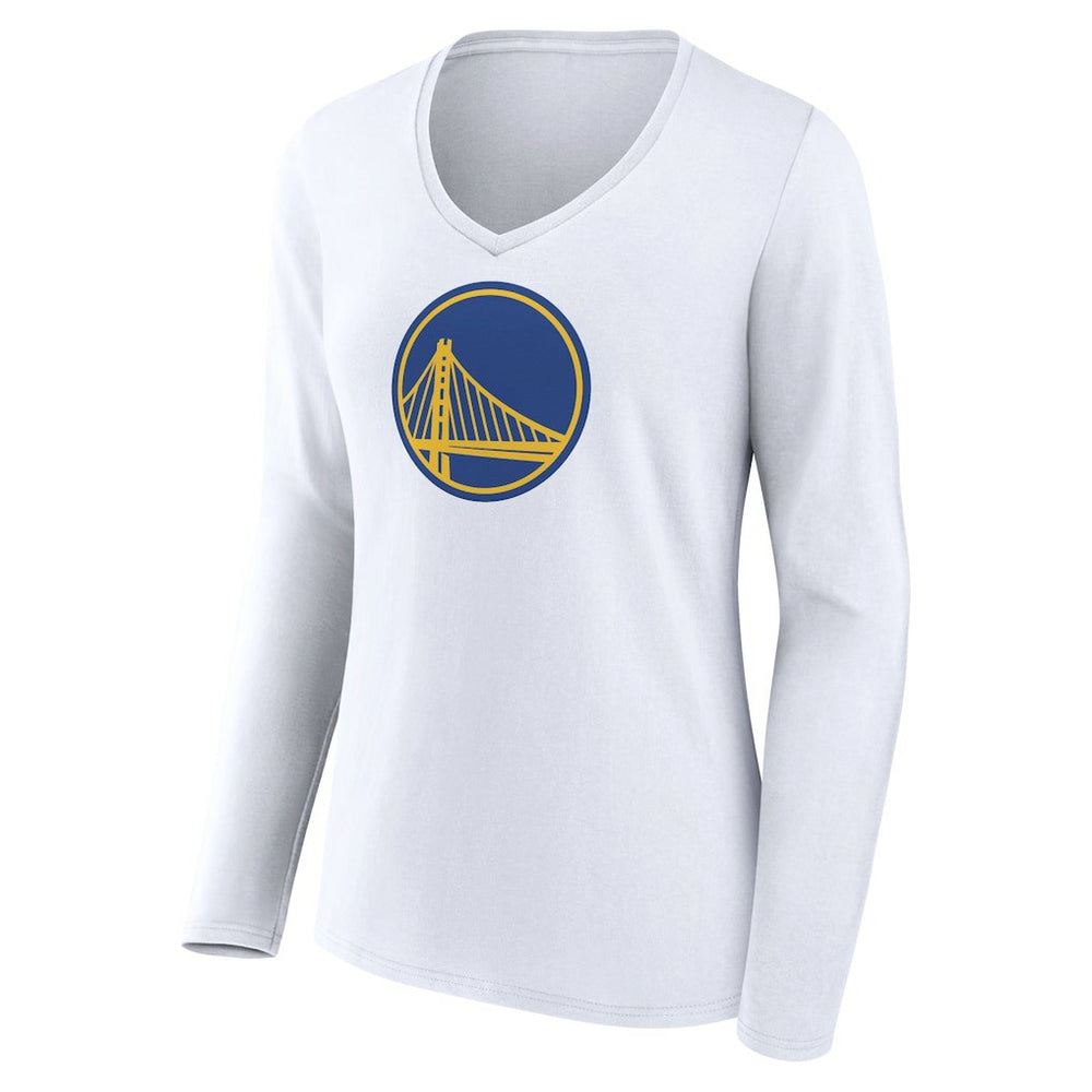 Golden State Warriors Women's Alternate Logo V-Neck Long Sleeve T-Shirt sale - White shop
