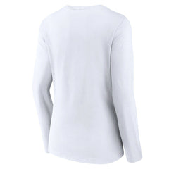 Philadelphia 76ers Women's Alternate Logo V-Neck Long Sleeve T-Shirt - White for sale