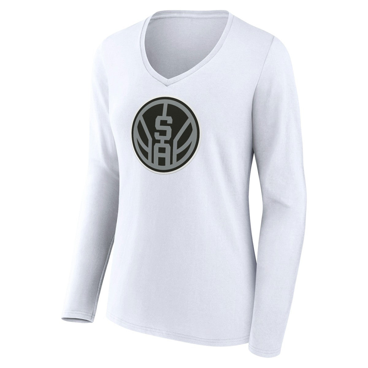 San Antonio Spurs Women's Alternate Logo V-Neck Long Sleeve T-Shirt - White online