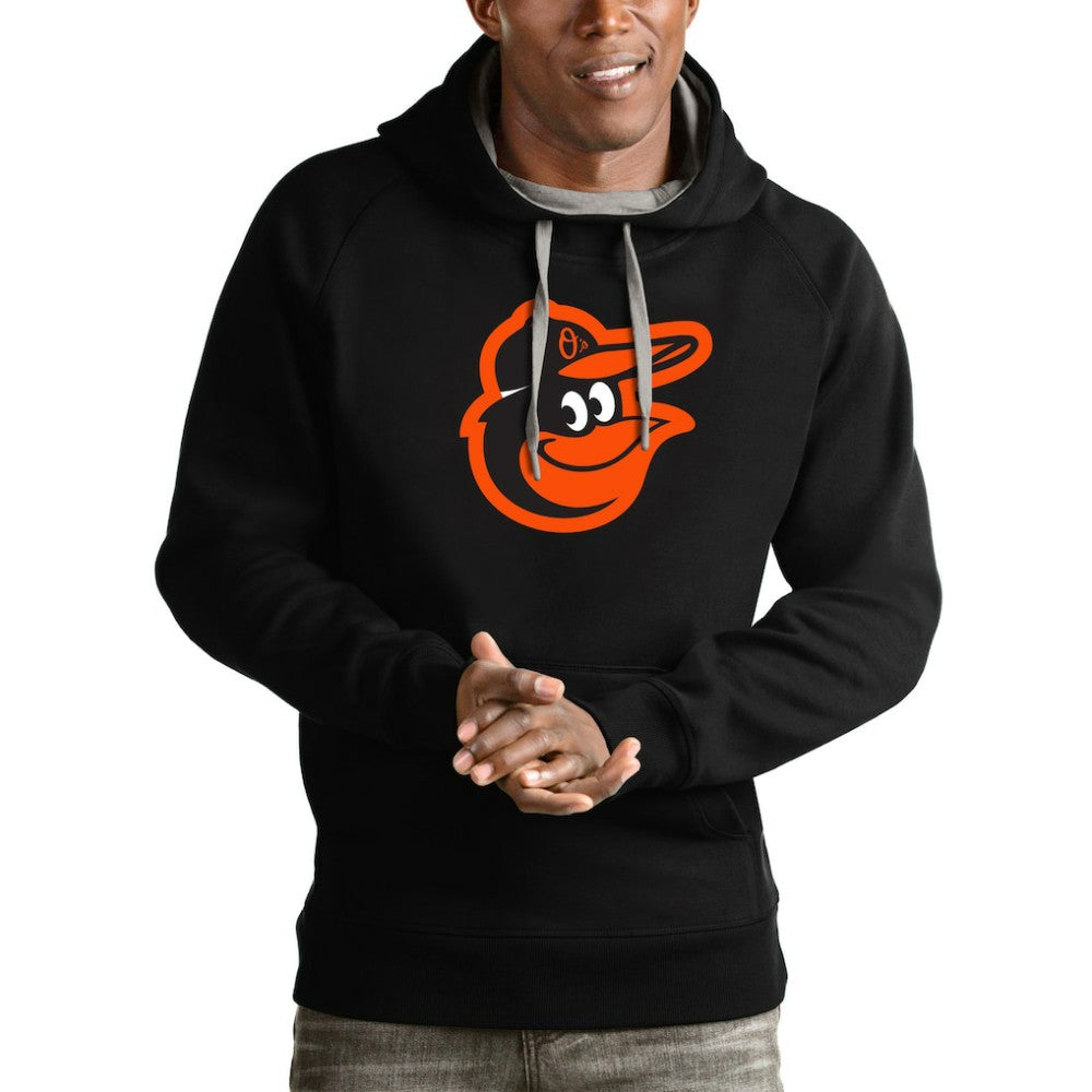 Baltimore Orioles Antigua Victory Pullover Team Logo Hoodie - Black