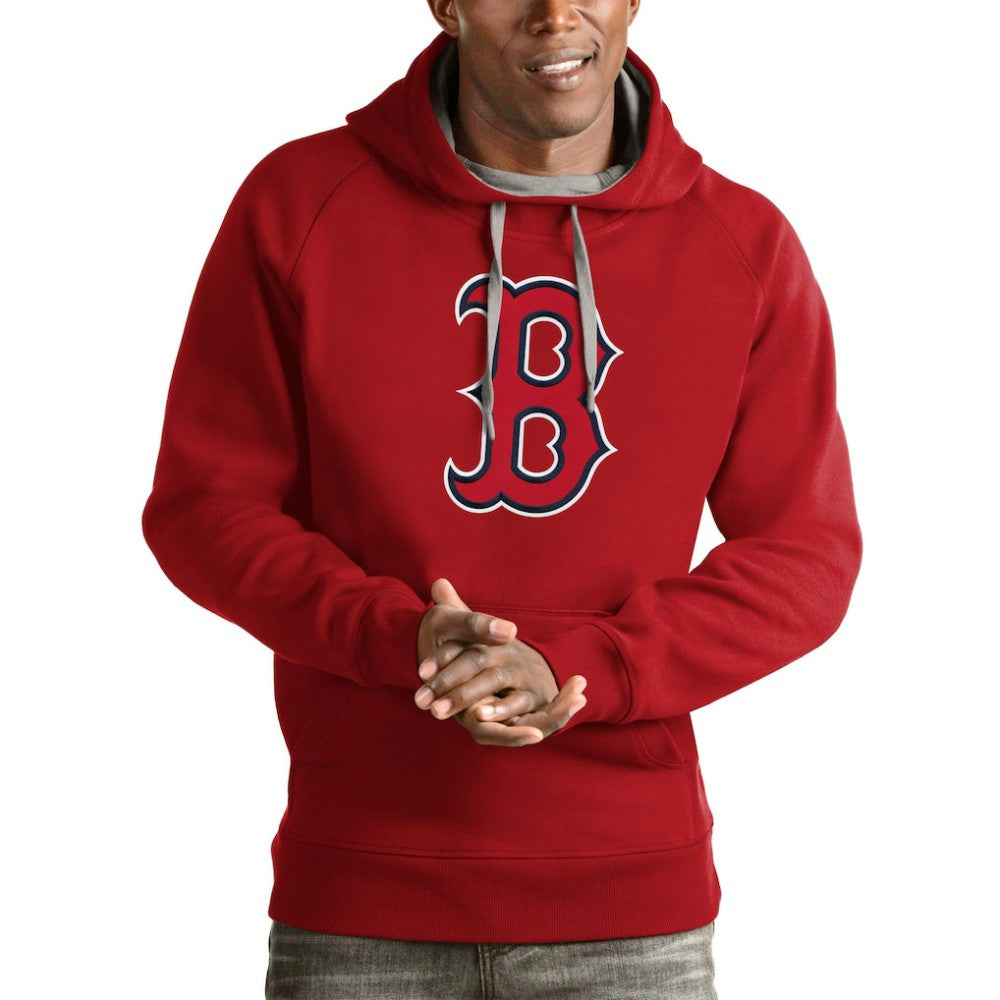 Boston Red Sox Antigua Victory Pullover Team Logo Hoodie - Red