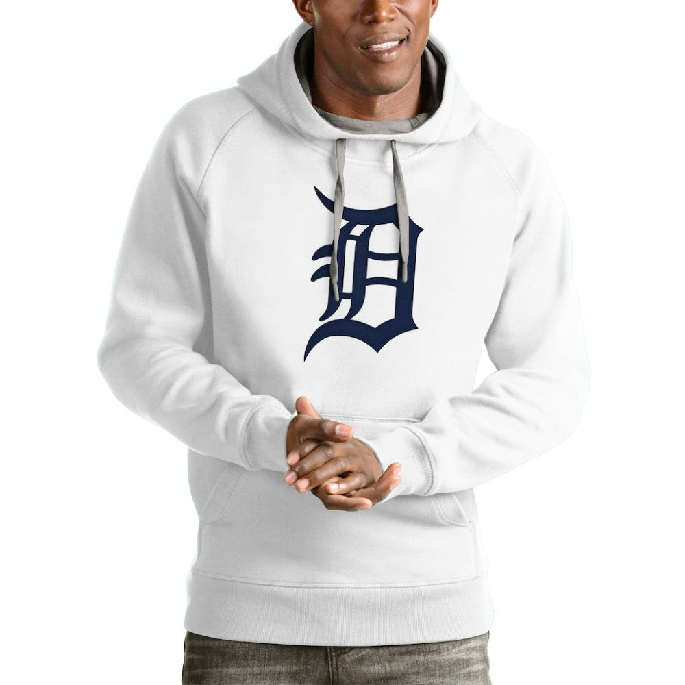 Detroit Tigers Antigua Victory Pullover Team Logo Hoodie - White