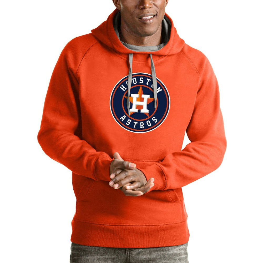 Houston Astros Antigua Victory Pullover Team Logo Hoodie - Orange
