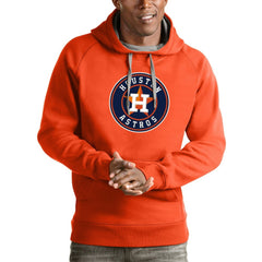 Houston Astros Antigua Victory Pullover Team Logo Hoodie - Orange