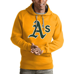 Athletics Antigua Victory Pullover Team Logo Hoodie - Gold