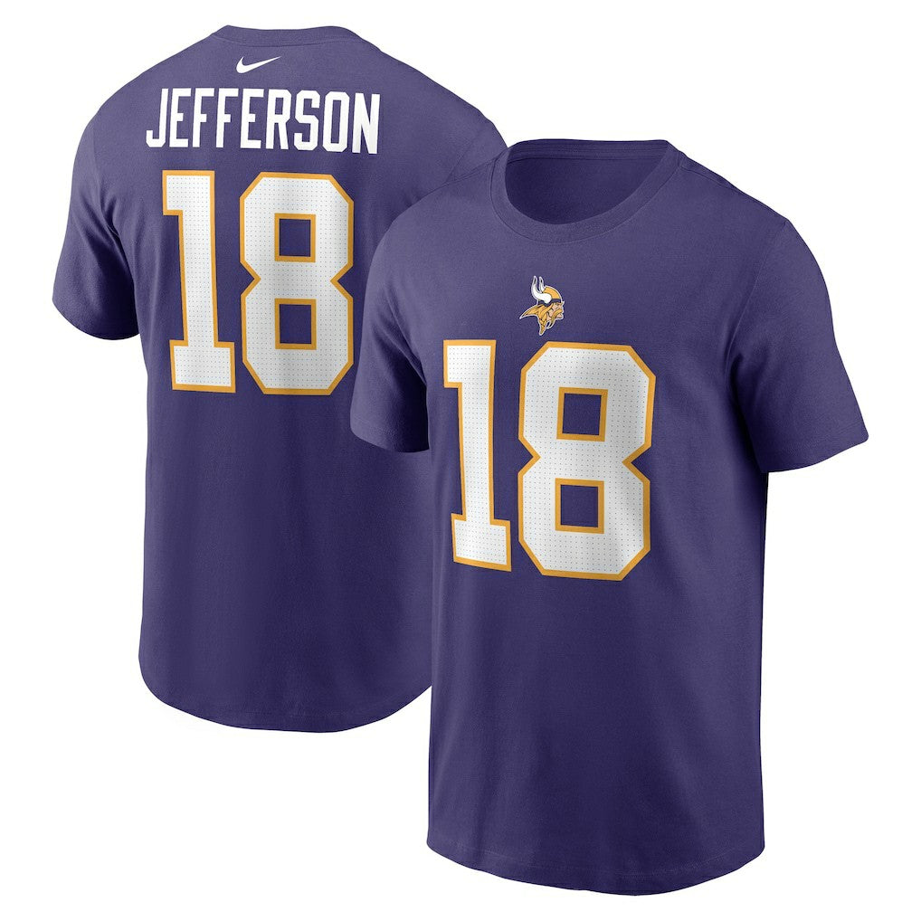 Justin Jefferson Minnesota Vikings Classic Player Name & Number T-Shirt - Purple | Nike outlet