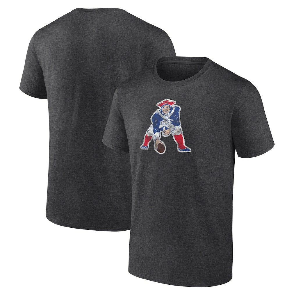 New England Patriots Throwback Logo T-shirt - Charcoal sale
