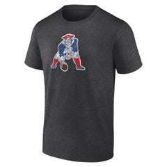 New England Patriots Throwback Logo T-shirt - Charcoal sale