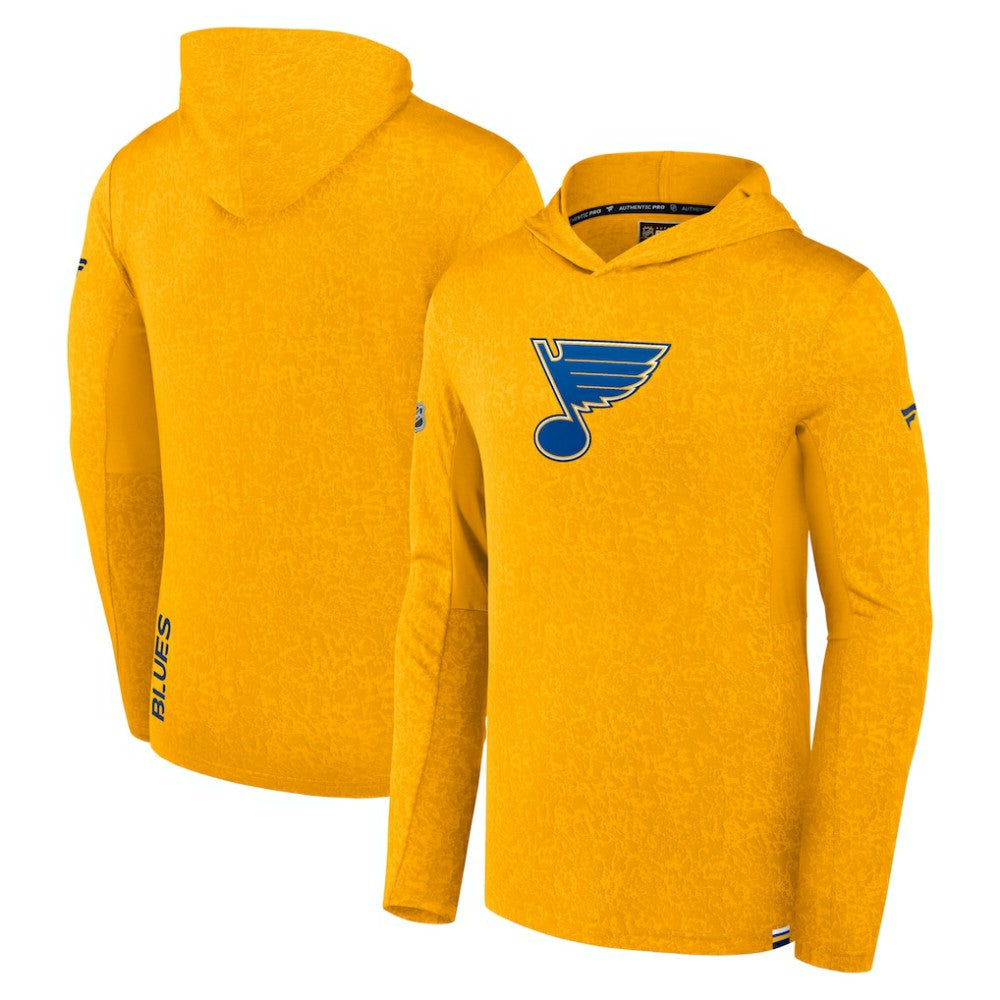 St. Louis Blues Fanatics Authentic Pro Pullover Hoodie Gold