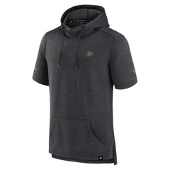 Anaheim Ducks Fanatics Authentic Pro Short Sleeve Pullover Hoodie Heather Charcoal