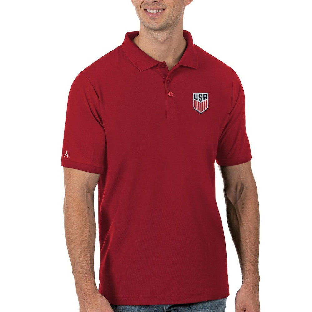 USMNT Antigua Legacy Pique Polo - Red discount