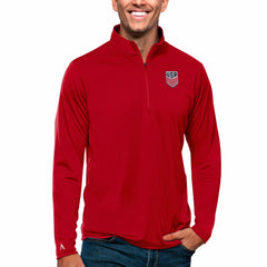 USMNT Antigua Tribute Quarter-Zip Pullover Top - Red for sale