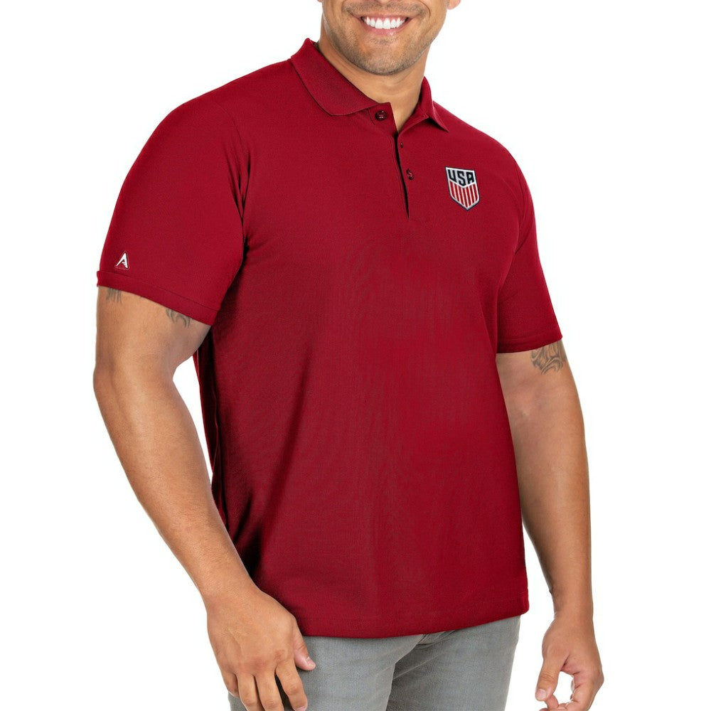 USMNT Antigua Legacy Pique Big & Tall Polo - Red shop