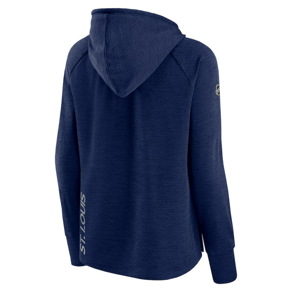 St. Louis Blues Fanatics Women's Authentic Pro Pullover Hoodie Heather Navy