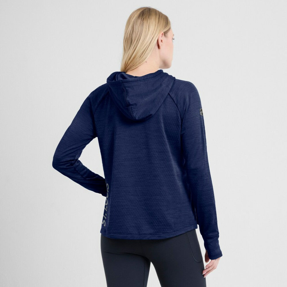 St. Louis Blues Fanatics Women's Authentic Pro Pullover Hoodie Heather Navy