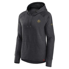 Ottawa Senators Fanatics Women's Authentic Pro Pullover Hoodie Heather Charcoal