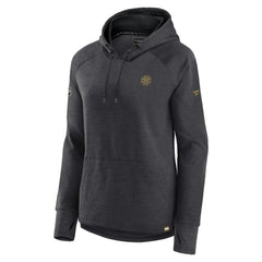 Boston Bruins Fanatics Women's Authentic Pro Pullover Hoodie Heather Charcoal