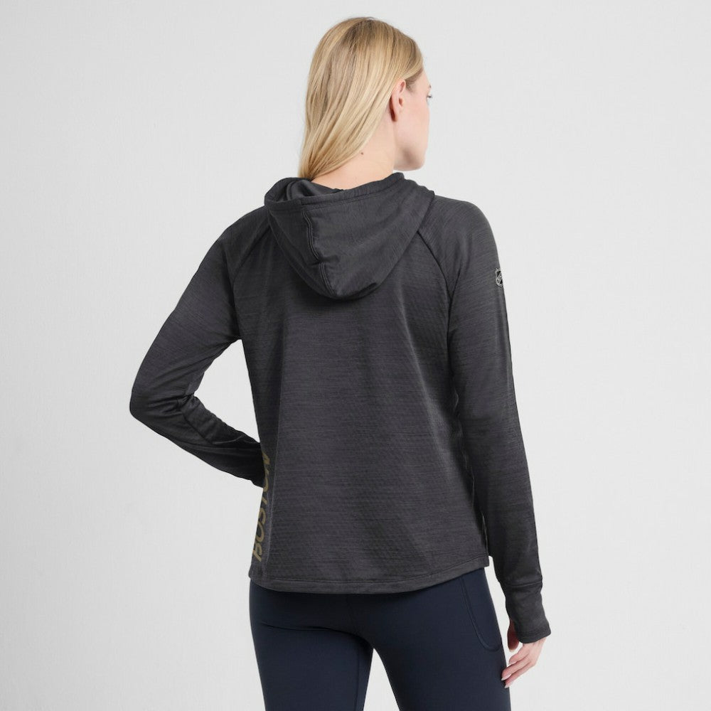 Boston Bruins Fanatics Women's Authentic Pro Pullover Hoodie Heather Charcoal