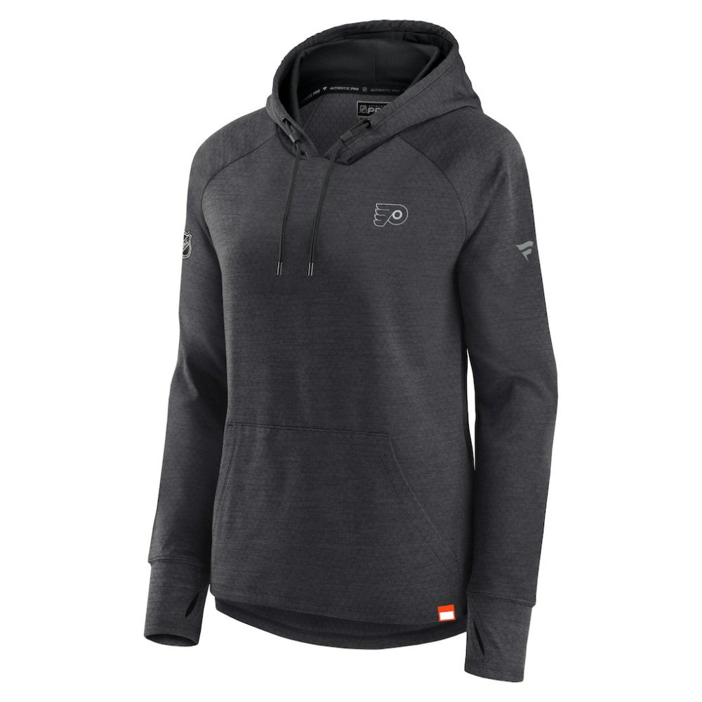 Philadelphia Flyers Fanatics Women's Authentic Pro Pullover Hoodie Heather Charcoal