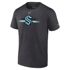 Seattle Kraken Fanatics Authentic Pro Secondary Logo T-Shirt Heather Charcoal
