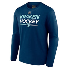 Seattle Kraken Fanatics Authentic Pro Primary Long Sleeve T-Shirt Deep Sea Blue
