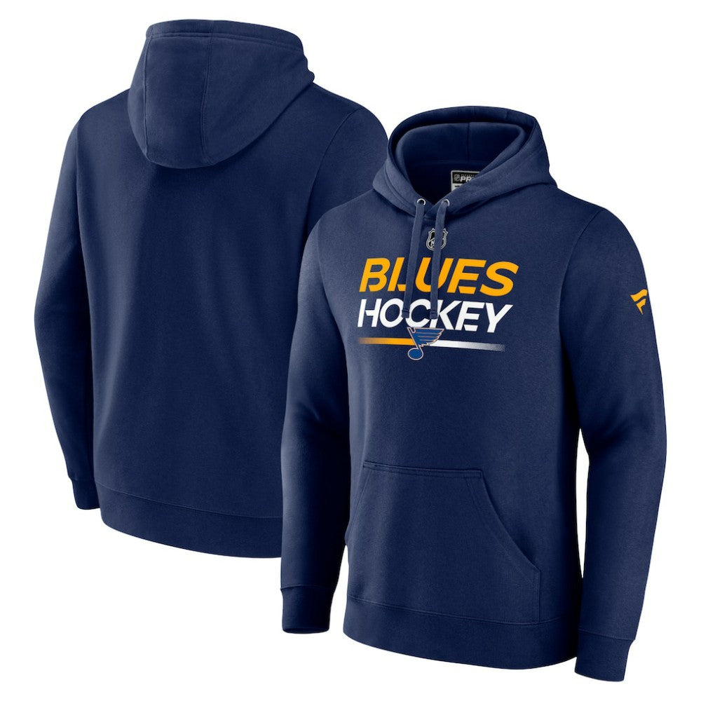 St. Louis Blues Fanatics Authentic Pro Pullover Hoodie Navy