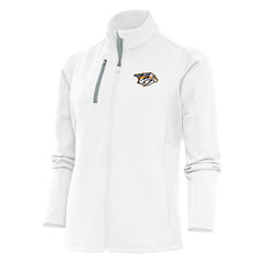 Nashville Predators Antigua Women's Team Logo Generation Full-Zip Jacket White
