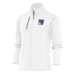 New York Rangers Antigua Women's Team Logo Generation Full-Zip Jacket White