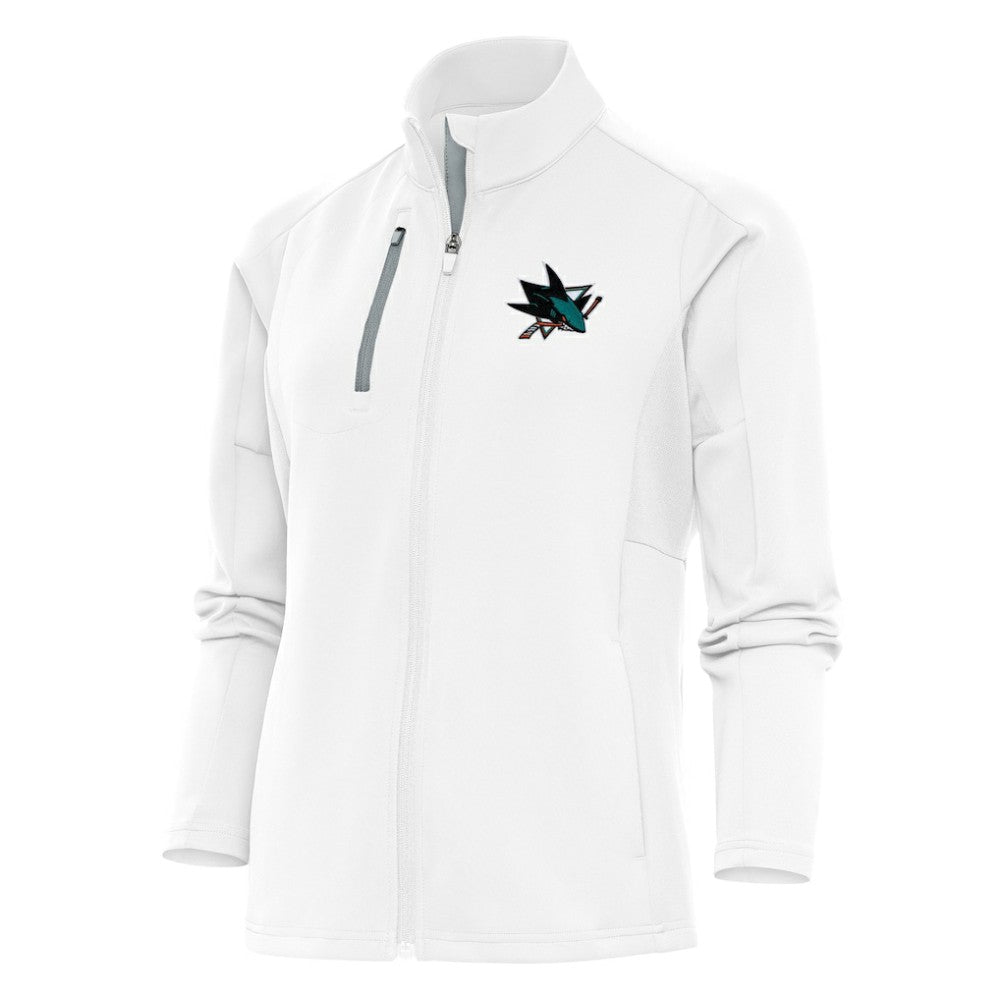San Jose Sharks Antigua Women's Team Logo Generation Full-Zip Jacket White