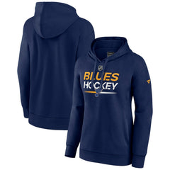 St. Louis Blues Fanatics Women's Authentic Pro Pullover Hoodie Navy